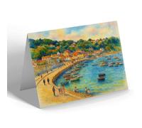 GREETING CARD - On the Cob, Lyme Regis - Vintage Art Style