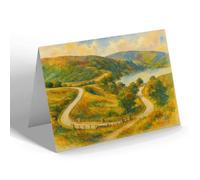 GREETING CARD - On the Road to Craig Goch, Rhayader - Vintage Art Style