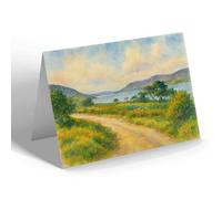 GREETING CARD - On the Road to Lower Naver, Altnaharra - Vintage Art Style