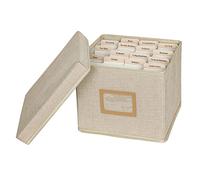 Greeting Card Organizer and Storage Box with 15 Adjustable Dividers, Stores 140+ Cards, Suitable for Storing Greeting Cards, Envelopes, Stickers, Photos, Notecards and More