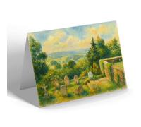 GREETING CARD - Overton-on-Dee. Valley from Old Cemetery - Vintage Art Style