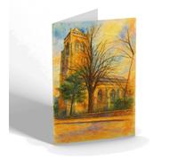 GREETING CARD - Parish Church, Shepton Mallet - Vintage Art Style