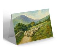GREETING CARD - Pasturing by the Wayside - Vintage Art Style