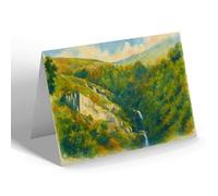 GREETING CARD - Pecca Falls from Helks, Ingleton - Vintage Art Style