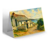 GREETING CARD - Pilchard Inn, Burgh Island, Bigbury-on-Sea - Vintage Art Style