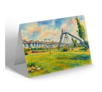GREETING CARD - Playground, Devon Coast Country Club - Vintage Art Style