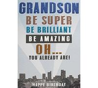 Greeting Card (PLK4051) - Birthday - Grandson - Super Brilliant Amazing - Strike Range - Embossed and Foil Finish
