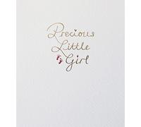 Greeting Card (PLK9062) - New Baby - Precious Little Girl - Mimosa Range - Embossed and Foil Finish