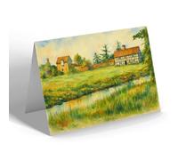 GREETING CARD - Porter's Mill, Claines - Vintage Art Style