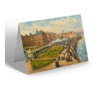 GREETING CARD - Prince's Parade & Pavilion, Bridlington - Vintage Art Style
