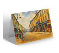 GREETING CARD - Queen Street, Newton Abbot - Vintage Art Style