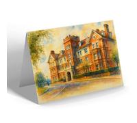 GREETING CARD - Queen's Hotel, Farnborough - Vintage Art Style