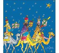 Greeting Card Quentin Blake 3 Kings Christmas Advent Calendar, Blue