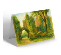 GREETING CARD - Reading Abbey Ruins - Vintage Art Style