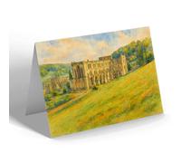 GREETING CARD - Rievaulx Abbey (a) - Vintage Art Style