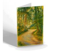 GREETING CARD - Road to the Beach, Llanbedrog (b) - Vintage Art Style