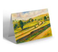 GREETING CARD - Robin Hood, Chesterfield Road, Baslow - Vintage Art Style