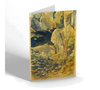 GREETING CARD - Rock Hands At Work. Thrang Quarries - Vintage Art Style