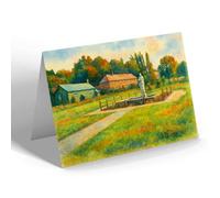 GREETING CARD - Saint Richard Statue, Droitwich - Vintage Art Style