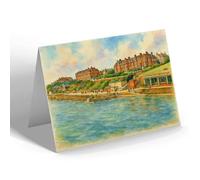 GREETING CARD - Sea Front Looking North, Hunstanton - Vintage Art Style