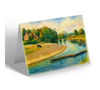 GREETING CARD - Severn Valley, Garthmyl - Vintage Art Style