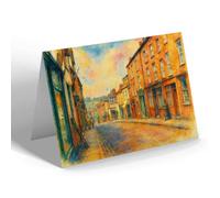 GREETING CARD - Sheaf Street & Brook Street, Daventry - Vintage Art Style