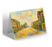 GREETING CARD - Shore Road, Castletown - Vintage Art Style