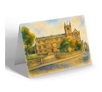GREETING CARD - Shrewsbury. The Free Library & Museum - Vintage Art Style