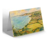 GREETING CARD - Sidmouth from Salcombe Hill (a) - Vintage Art Style