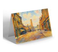 GREETING CARD - Sinclair Street Looking North, Helensburgh - Vintage Art Style