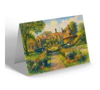 GREETING CARD - Sir Walter Scott's Cottage, Lasswade - Vintage Art Style