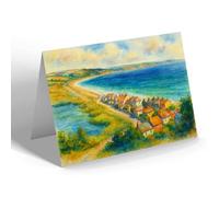 GREETING CARD - Slapton Sands & Torcross - Vintage Art Style