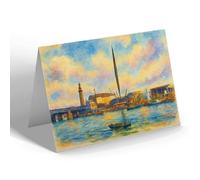 GREETING CARD - South Bank Exhibition, from the River - Vintage Art Style
