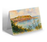 GREETING CARD - South Bay & Castle Hill, Scarborough - Vintage Art Style