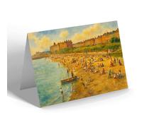 GREETING CARD - South Beach from Claremont Pier Lowestoft a - Vintage Art Style