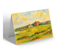 GREETING CARD - St Andrews. from the Golf Links - Vintage Art Style