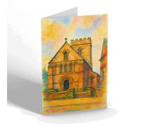 GREETING CARD - St Chad's Church, Stafford - Vintage Art Style