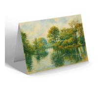 GREETING CARD - St Helens. The Lake, Victoria Park (a) - Vintage Art Style