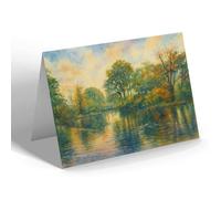 GREETING CARD - St Helens. The Lake, Victoria Park (b) - Vintage Art Style