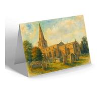 GREETING CARD - St John Baptist Church, Harringworth - Vintage Art Style