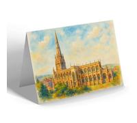 GREETING CARD - St Mary Redcliffe Church, Bristol (b) - Vintage Art Style