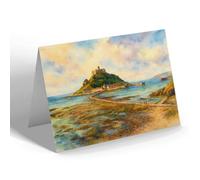 GREETING CARD - St Michael's Mount, Marazion (a) - Vintage Art Style