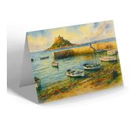GREETING CARD - St Michael's Mount, Marazion (b) - Vintage Art Style