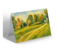 GREETING CARD - St Nicholas Church, East Grafton - Vintage Art Style