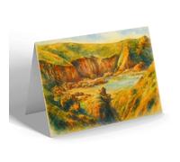 GREETING CARD - Steps of Bay, Devil's Hole, Jersey - Vintage Art Style
