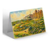 GREETING CARD - Sunken Gardens & Promenade, Bispham - Vintage Art Style