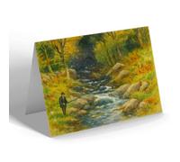 GREETING CARD - Swallow Falls, North Wales - Vintage Art Style