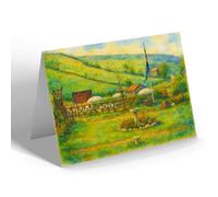 GREETING CARD - Tea Gardens, Fox Hunter's Inn, Westdown - Vintage Art Style