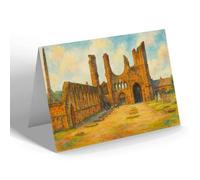 GREETING CARD - The Abbey, Arbroath (a) - Vintage Art Style