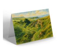 GREETING CARD - The Antrim Coast at White Park Bay - Vintage Art Style